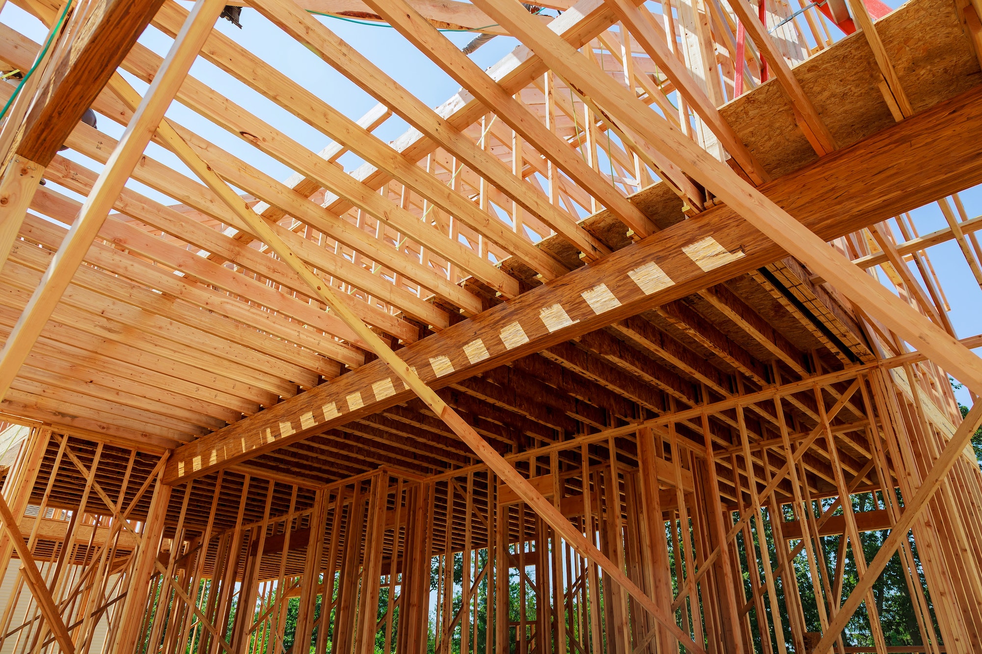 New residential construction house framing residential construction house framing